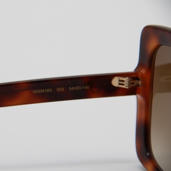 NEW GUCCI GG0418S 003 HAVANA BROWN SUNGLASSES GUCCI - Picture 11 of 14